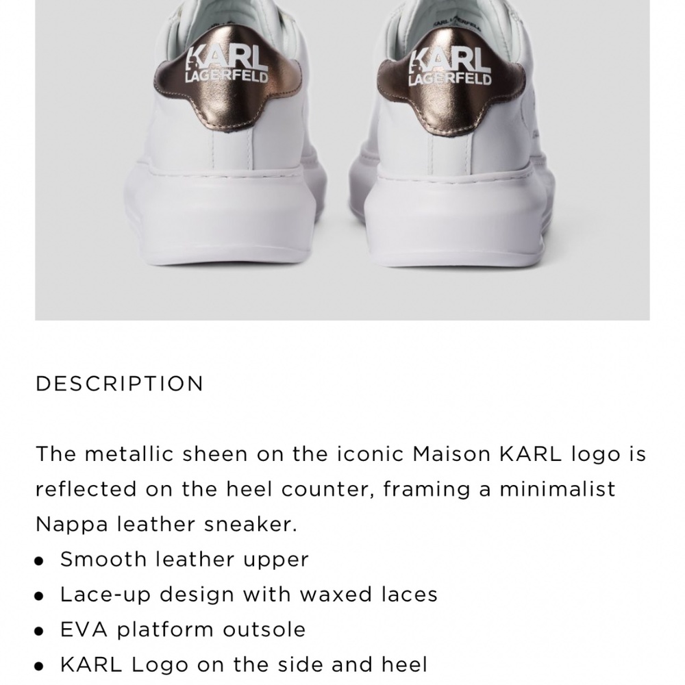 Karl Lagerfeld Kapri Maison sneakers - size US 7, eur 38